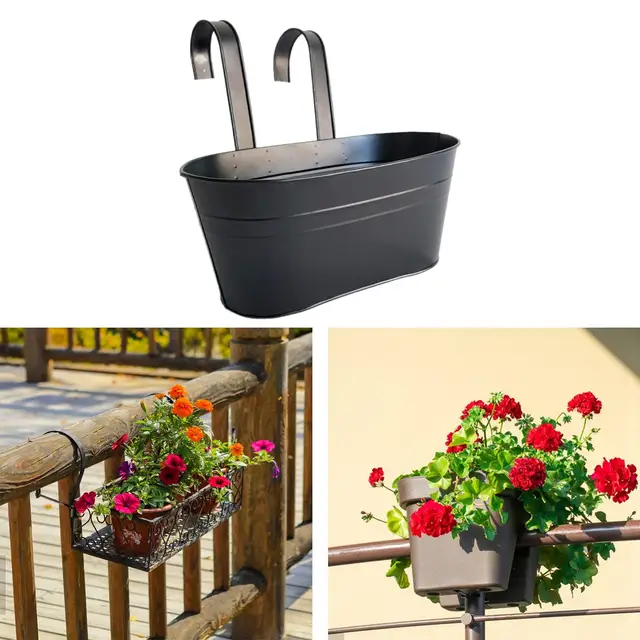 OUTFANDIA Macetas Colgantes (10 Unidades), Maceta De Jardín Para Balcón, Jardín, Metal, Hierro, Mini Plántulas, Brigada, Cerca, Cubo, Colgador Para Decoración Del Hogar