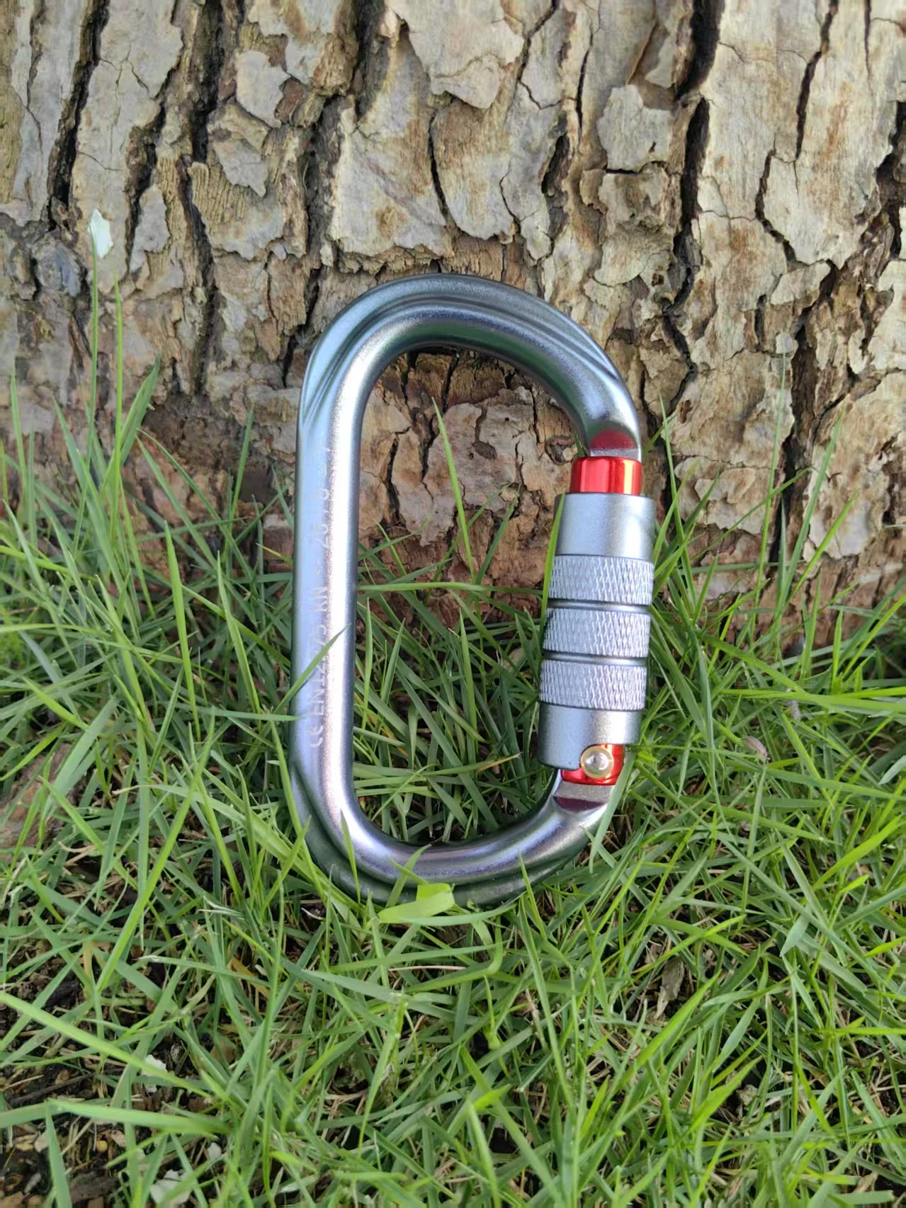 Outdoor-Karabiner, Klettern, Berg, O-Form, Landung, 25 kN Haken, Karabiner für große Höhen, Sicherheitsschnalle aus Aluminiumlegierung – Detail 9