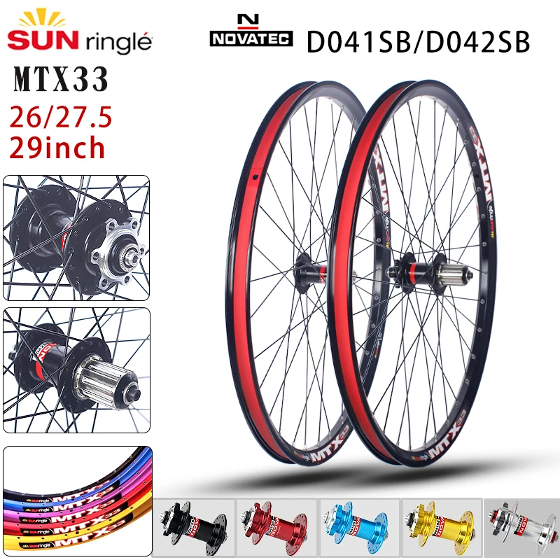 定番 リングホイールセット26/27.529er novatec d041/d042sbハブqr/ta パーツ