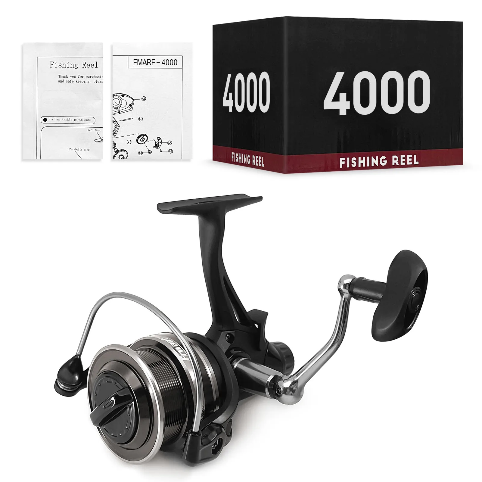 Frwanf 더블 브레이크 디자인 낚시 릴 8KG 최대 드래그 4BB 4000-5000H, CNC 알루미늄 왼쪽/오른쪽 교체 가능한 낚시 휠