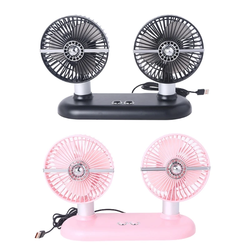 

Car Fan Strong Winds 3 Speeds Dual for Head Air Circulating Fans Suitable for Ca