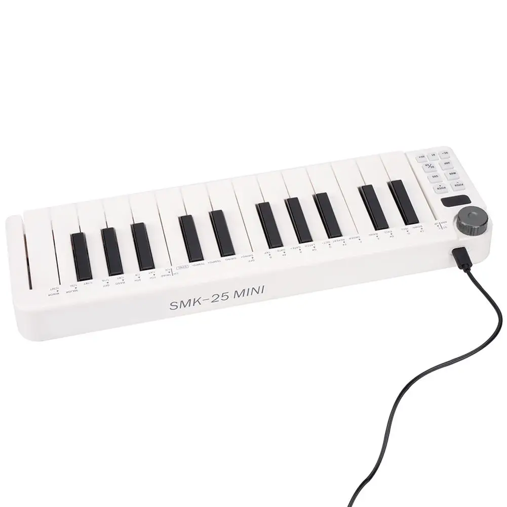 Nuova Tastiera Di Controllo Midi A 25 Tasti Mini Tastiera Usb Portatile Controller Midi Con 25 Tasti Mini Tastiere Midi-Out Wireless Intelligenti