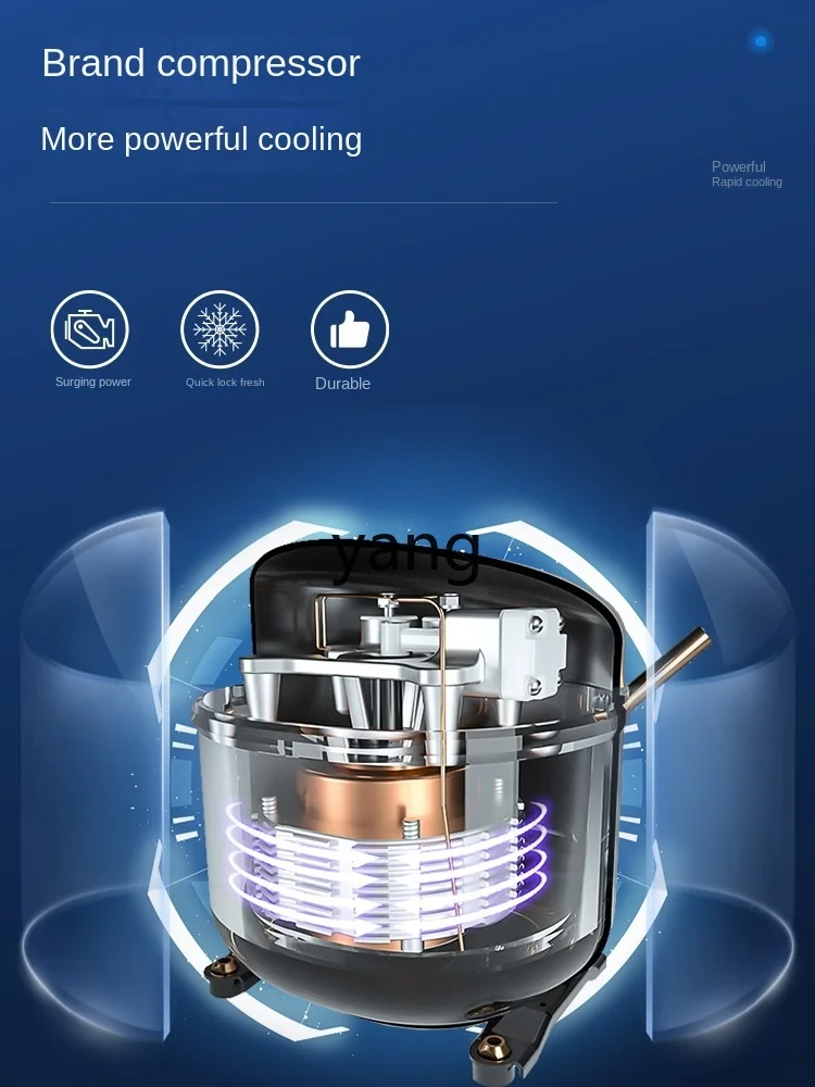 L'm'm Household Small Horizontal Refrigerator Energy-Saving Fresh-Keeping Cabinet Freezer Refrigerated Refrigerator