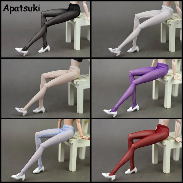 Compre 1/6 bonecas acessórios alta elástica meia-calça para boneca barbie  roupas artesanais malha meia bottoms calças legging