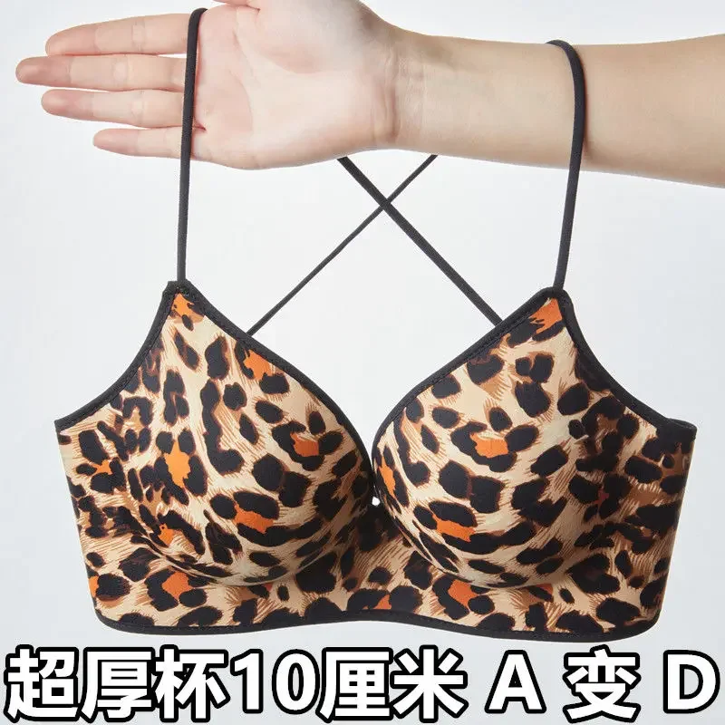 10CM Ultra Thick Push Up Bra for Small Chest Women Wireless Seamless No Side Fat Bra Lift Shape Body Shaper with Invisible Back 2