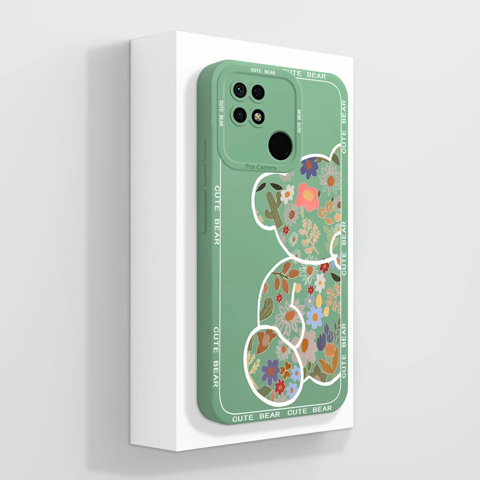 Love Heart Flower Liquid Shockproof Soft Back Cover - Durable & High Quality Case