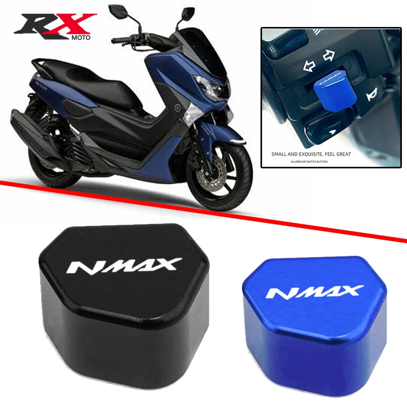 CNC 오토바이 스위치 단추 방향 지시등 스위치 키캡 액세서리, 야마하 NMAX 125 155 N-MAX 125 155 NMAX125 NMA X NMAX155