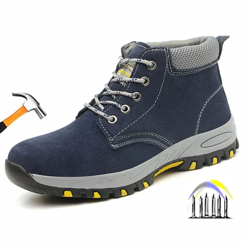 

high top winter work boots anti smash autumn protective shoes anti slip safety shoes for men anti-piercing safety work sneakers