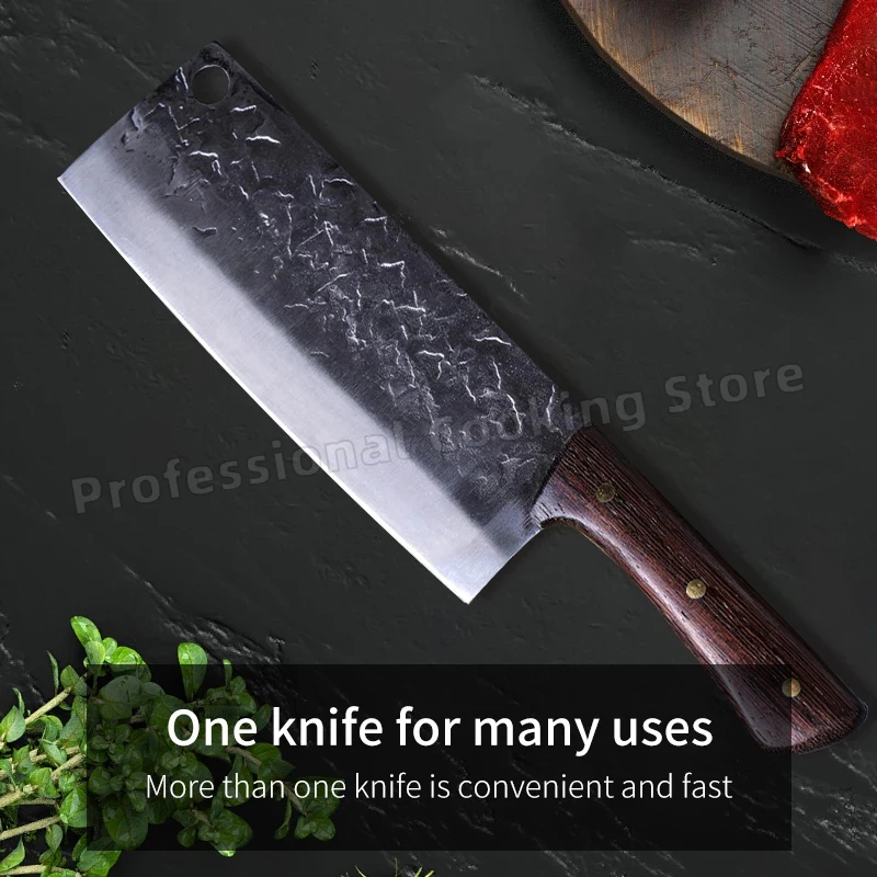 Chef Knife Cleaver Hand Forged  Chef Knife Kitchen Forged - Forged Kitchen  Knife - Aliexpress