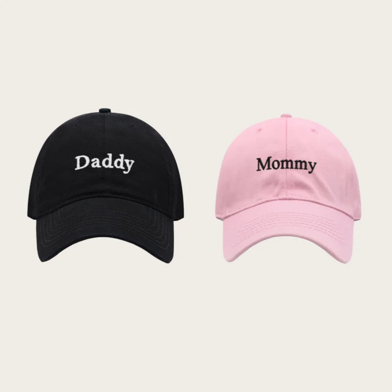 1 Paar DAD MOM bestickte lässige Sonnenschutz-Baseballkappen für Damen, klassische modische Sport-Golfkappen, Sonnenhüte für den täglichen Gebrauch – Detail 7