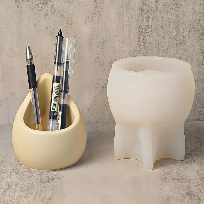 Love Candle Cup Silicone Mold DIY Epoxy Resin Cement Gypsum Casting Flowerpot Mold Home Decoration Table