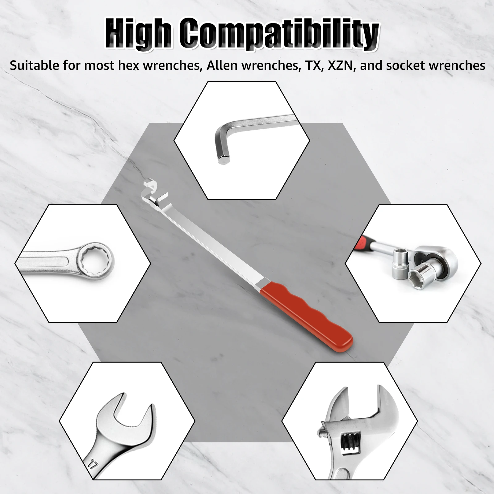 Wrench Extender Tool Bar Extra-Long 15/19 Inch Torque Adapter Wrench Extension Universal Wrench Extender for Garage Repair Tools