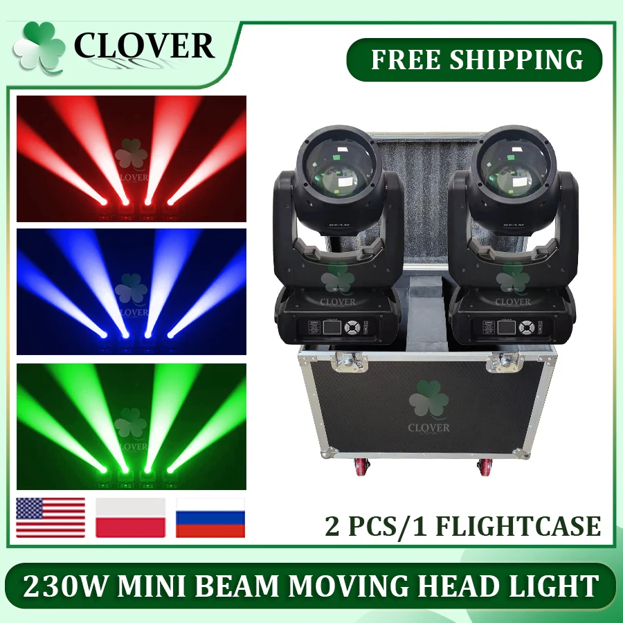 0 Tax 2Pcs Mini Beam 230W 7R Luce A Testa Mobile Con Flightcase Beam 7R Sharpy Beam 230 Stage Disco Light 230W 7R Beam Wash