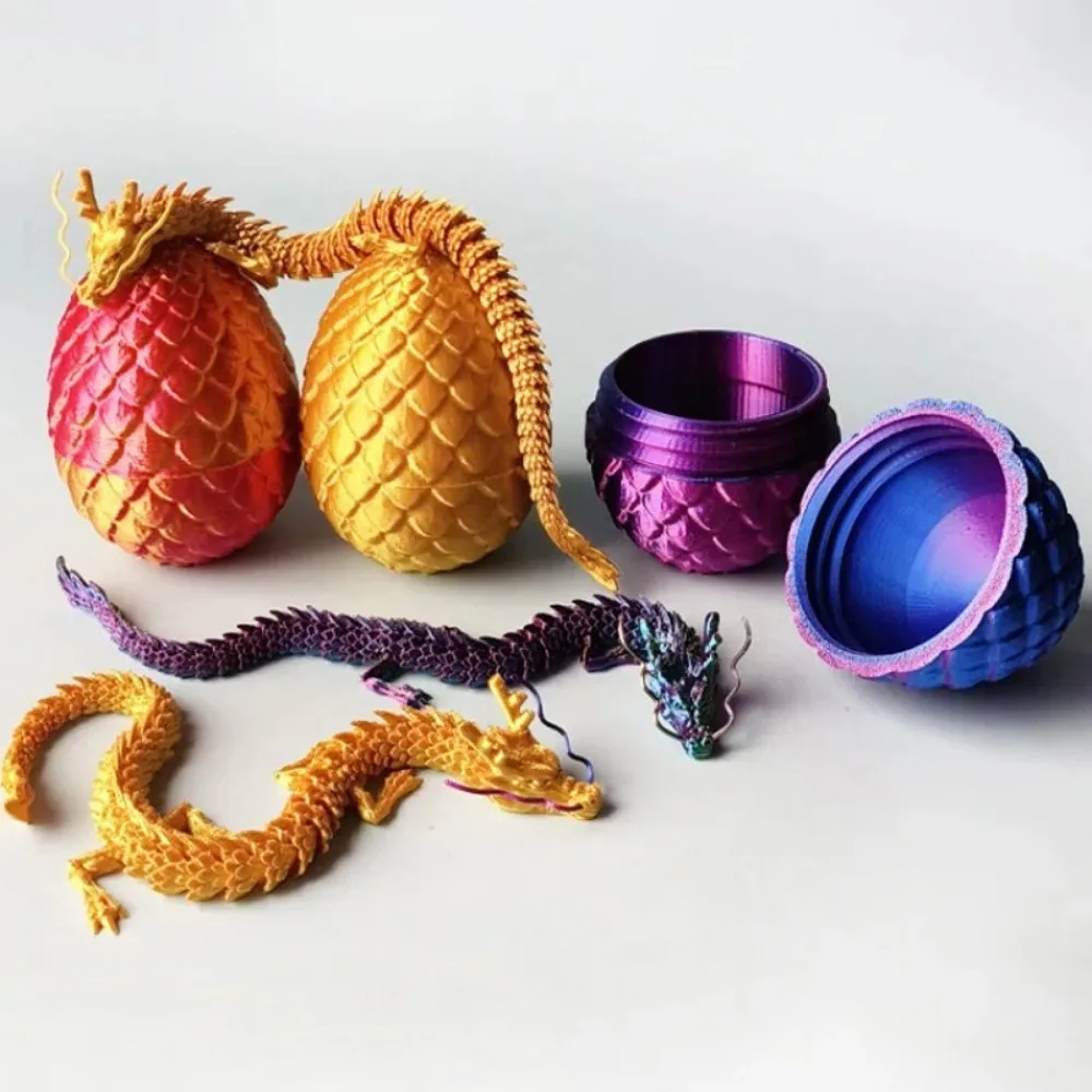 3D Printed 30cm Dragon Egg with Articulated Dragon Model Home Decor Items Room Decoration Sculptures Figurines Desktop Ornament 5