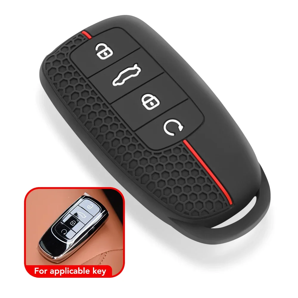 Silicone Car Keychain Accessory Holder and Key Cover Case