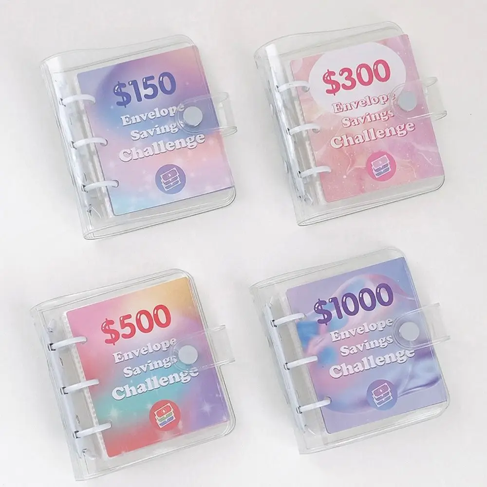 Mini Binder Savings Challenge Money Saving LooseLeaf Book Reusable Budget Binder With Cash Envelopes Money Organizer