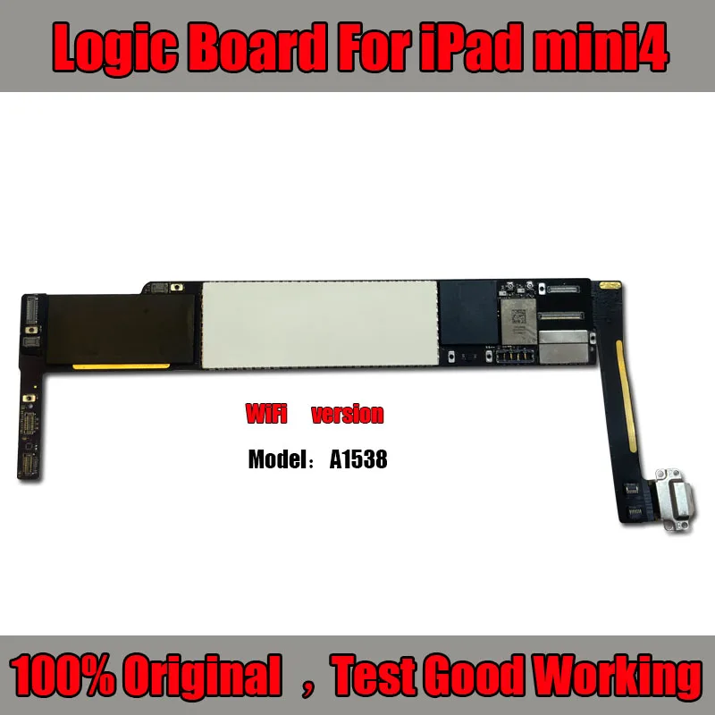 iPad mini 4 logic board A1538 A1550 complete chip system iCloud free unlock motherboard wifi version mobile motherboard
