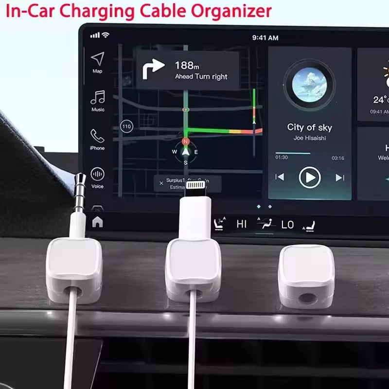 Adjustable Magnetic Adhesive Cable Clip Organizer for Desk and Various Occasions