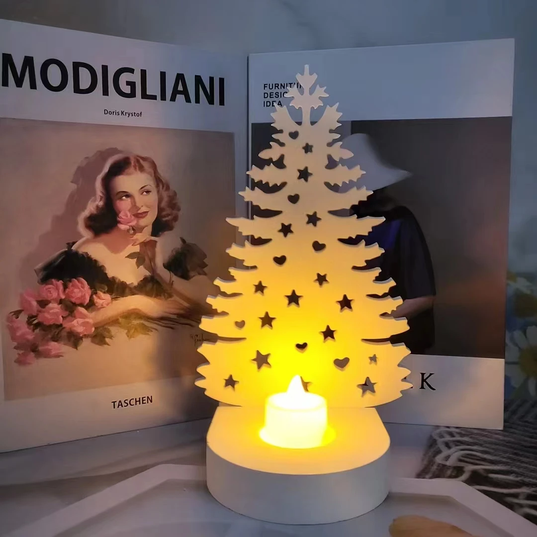 Raysin Stampi per Natale, stampi in silicone per Natale, albero di Natale, fiocco di neve, stelle, alce e resina epossidica, decorazione natalizia