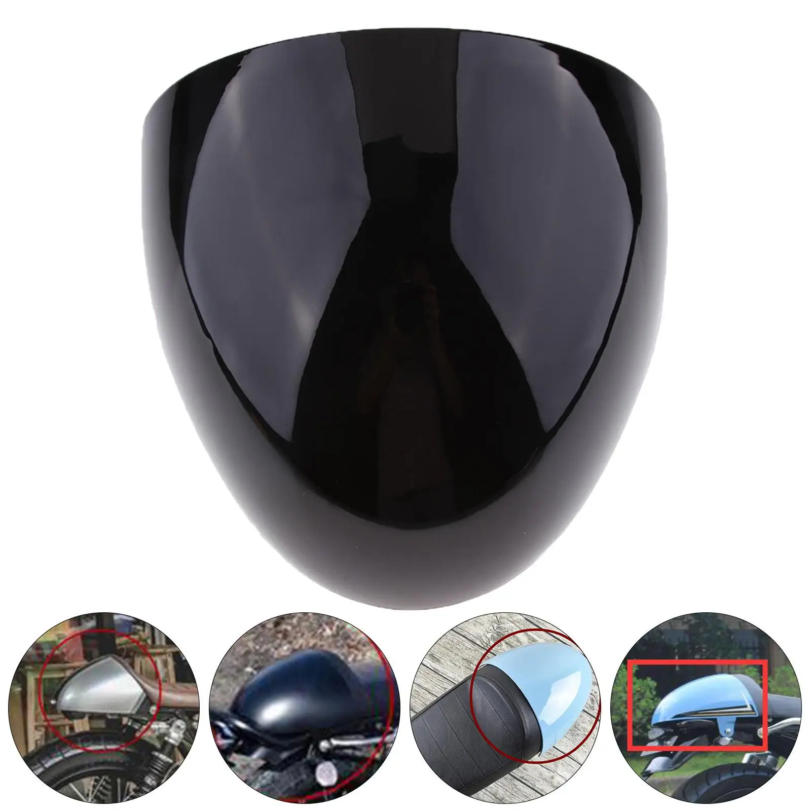 

Universal Motorcycle Motorbike ABS Plastic Rear Seat Cowl Cover for Cafe Racer ABS Plastic Stronger Durable