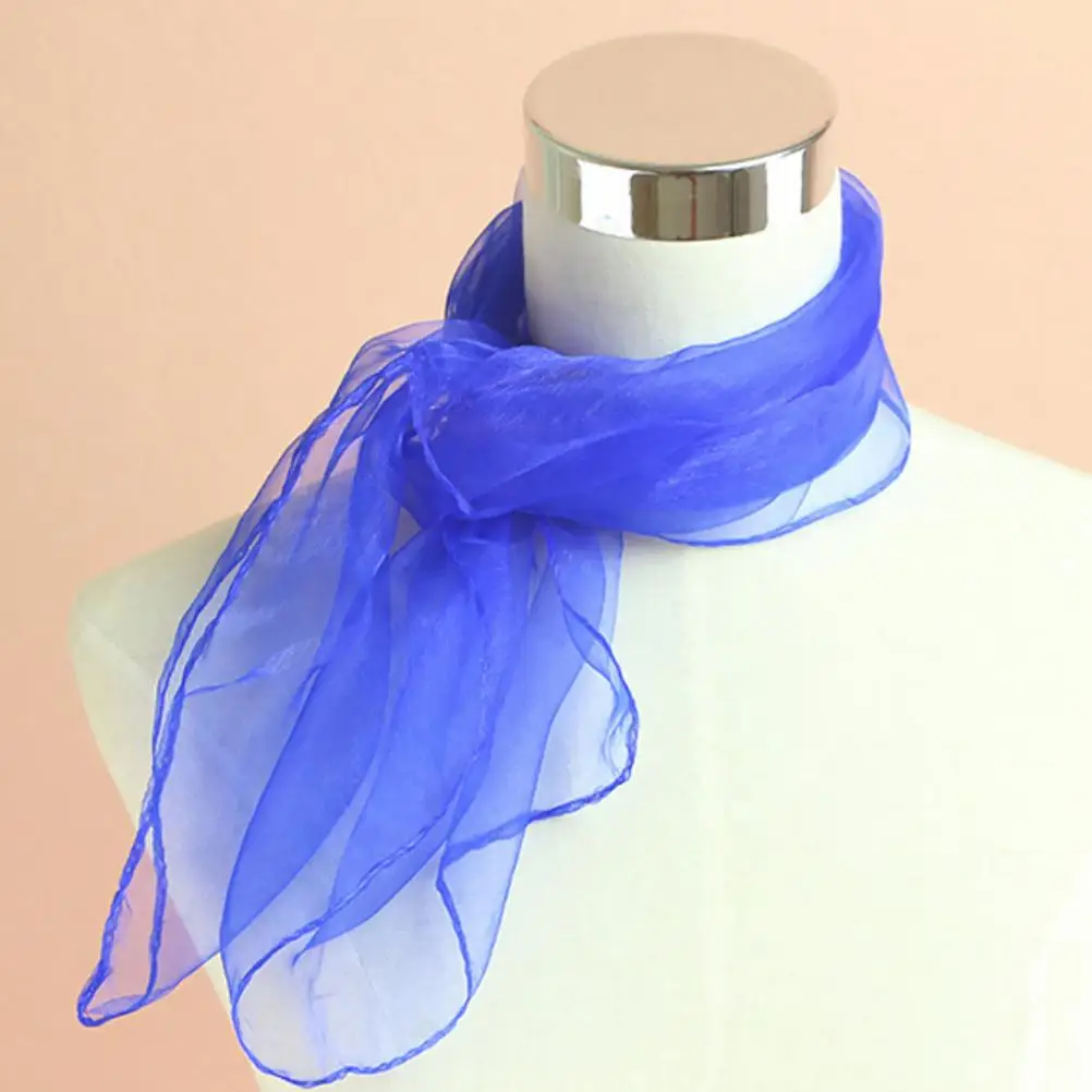 12 Pcs Dance Scarves for Children Solid Color Small Silk Scarf Music Boys Gymnastic