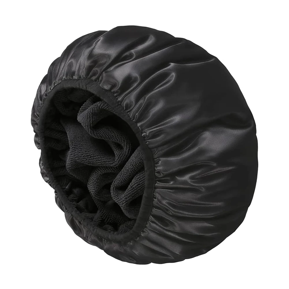 

Reusable 3-layer shower cap extra large waterproof shower cap for all types of long hair adjustable women's shower cap