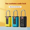 Customs Code Lock for Luggage Travel Password Changeable Black Lock Contrast Design Padlock 3 Digit Combination Lock 1