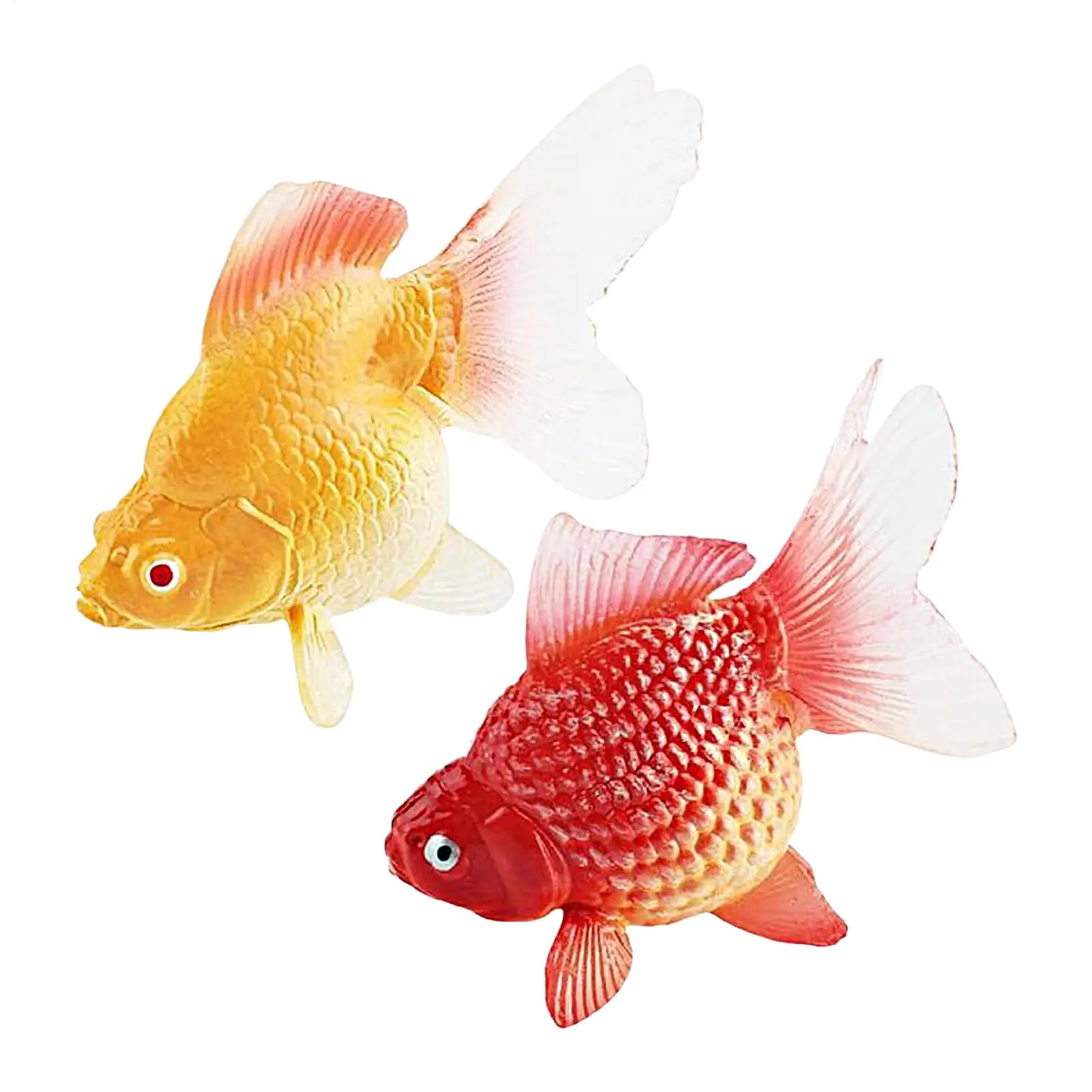FakeGoldfish2pcsPlasticFloatingArtificialAquariumFishRealisticMovingOrangeGoldfishFishModelOrnamentForFishTank-AliExpress