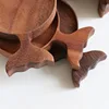 1/4Pcs Japanese Vintage Wooden Fish Trays Dish Solid Wood Sauce Acacia Hand-painted Tableware Dipping Household Commercial 4