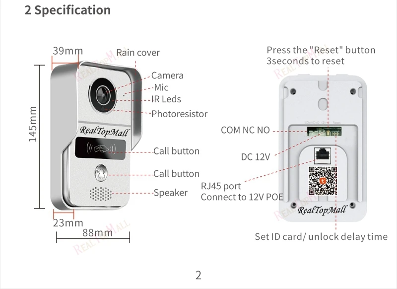 Details about   IR-CUT Intercom Doorbell Fingerprint RFID Password NO-Electric Strike Door Lock 