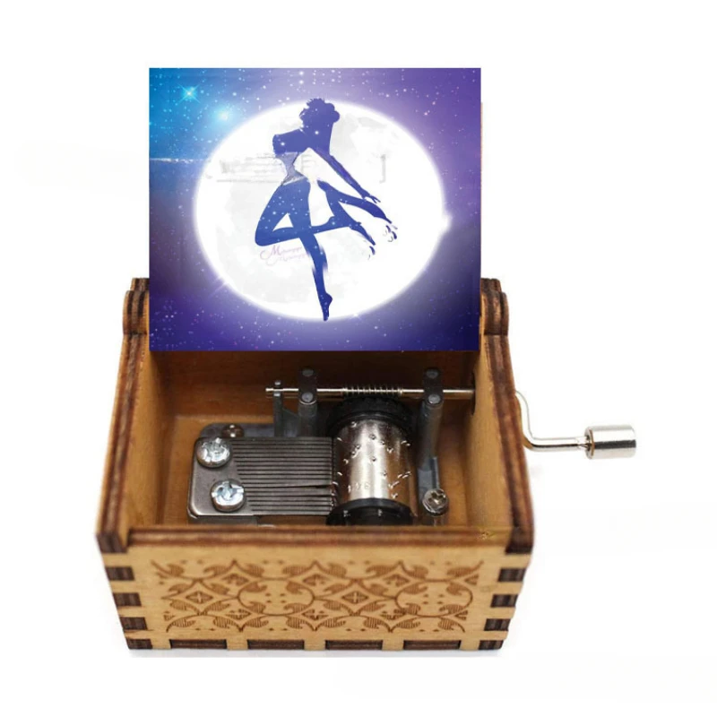 Theme Music Box Christmas Character Anime Movie Boy Toy Hand Crank Decoration Cartoon Wooden Jewelry Holiday Birthday Gift 3