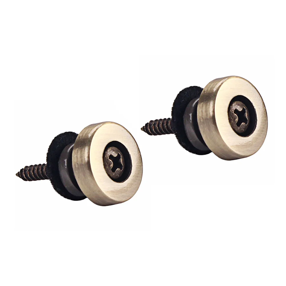 

Guitar Safety Metal with Screws Gasket Strap Locks Strap Buttons for Guitar Replacement Folk Acoustic Electric