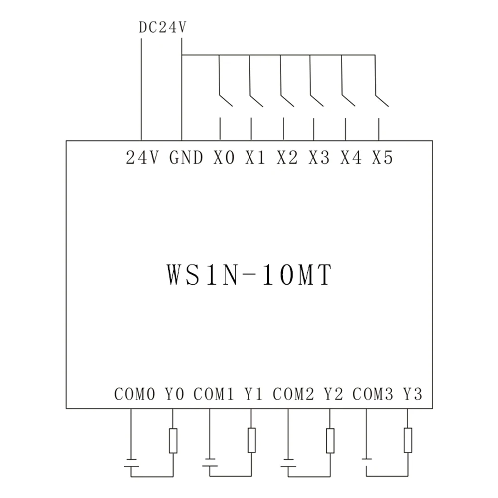 PLC FX1N 10MR DC24V    6 in 4 out Anolog ǽð Ŭ PLC  īƮ