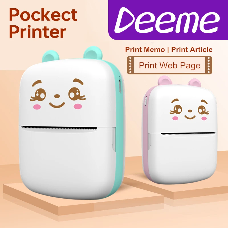 MiniPrinterBluetoothconnectSelfadhesiveLabelStickerPrinter