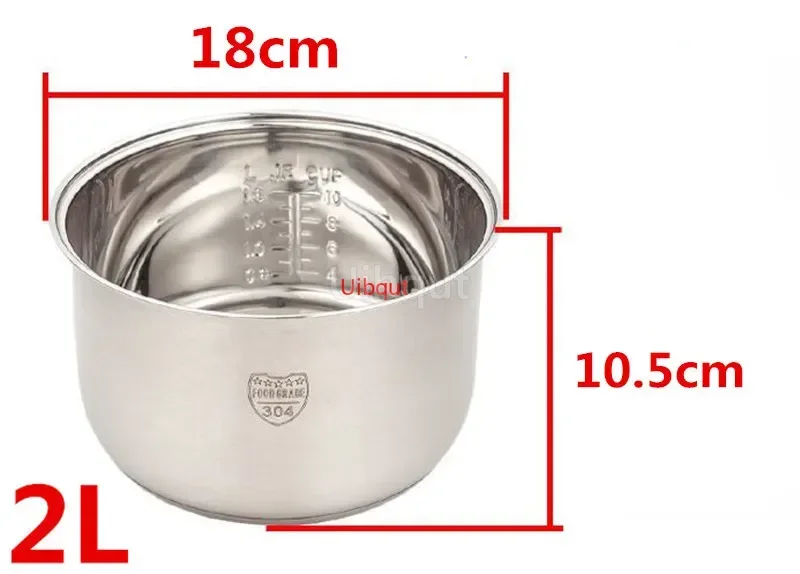 Durable Non-Stick 304 Stainless Steel Rice Cooker Inner Pot Replacement