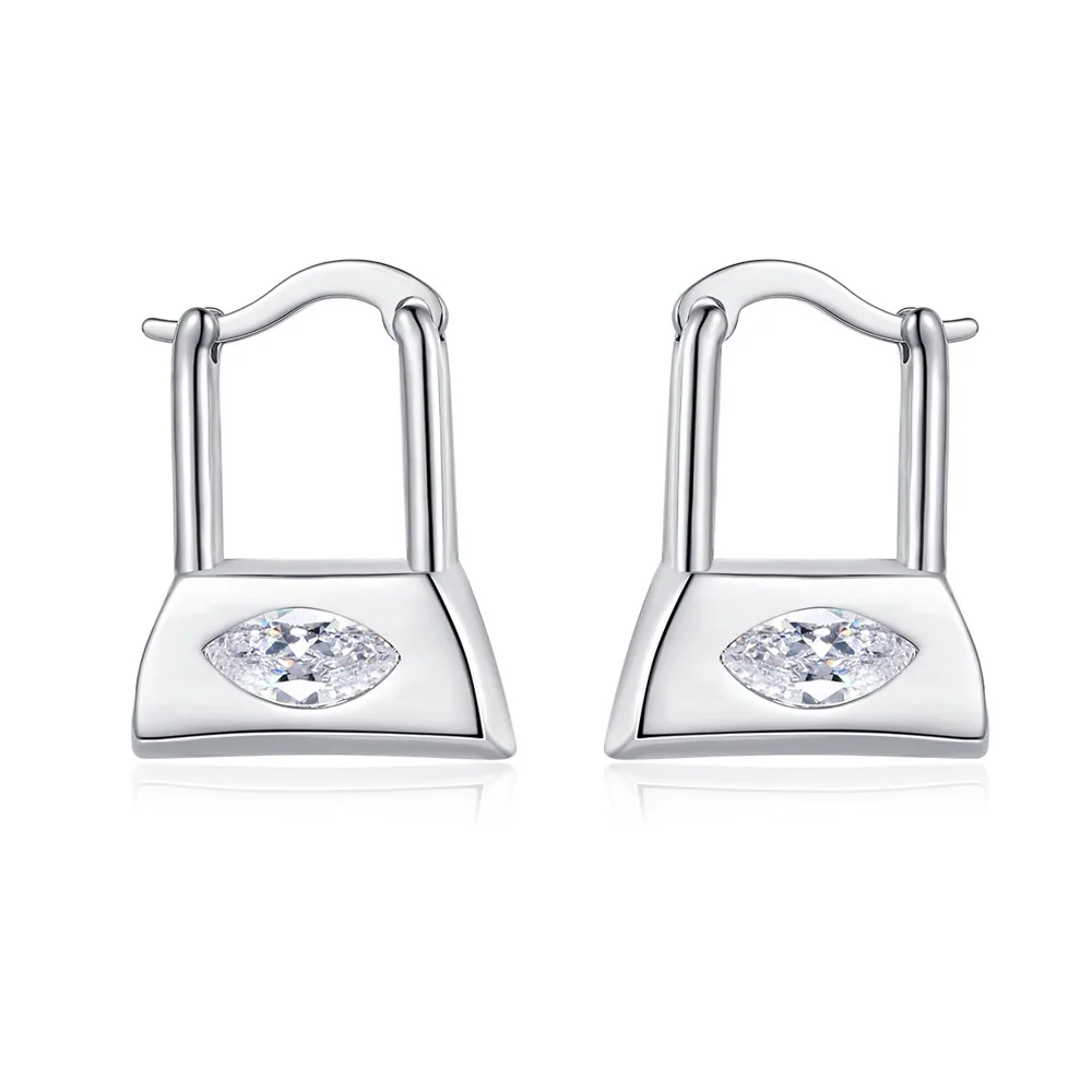 

Small Lock Zircon Earrings Niche Personality Sweet Cool Earrings Temperament Stud Earrings for Women Luxury Earrings