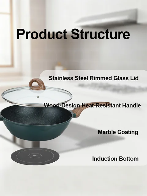 Sonifer SF-1107 Marble Wok Pan 32cm – 5.5L 4
