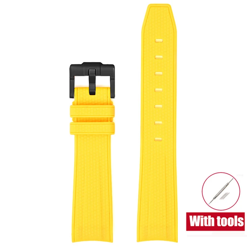 Waterproof Sport Silicone Rubber Watch Strap - 20mm Curved End Band