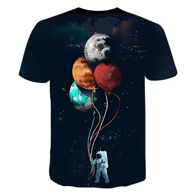 Camiseta de Steven Universe para hombre y mujer, camisa con estampado 3D de astronauta, Galaxia espacial, luna, estrella, cielo, niño y niña 1