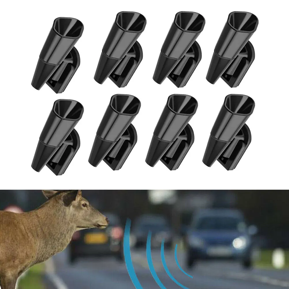 6pcs Deer Alert For Vehicles Avoids Deer Collisions Car Deer Warning Black  Ultrasonic Wildlife Warn
