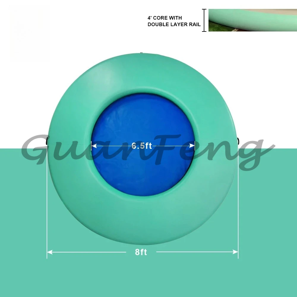 Inflatable Water Hammock Floating Dock, 8ft Round Inflatable Dock