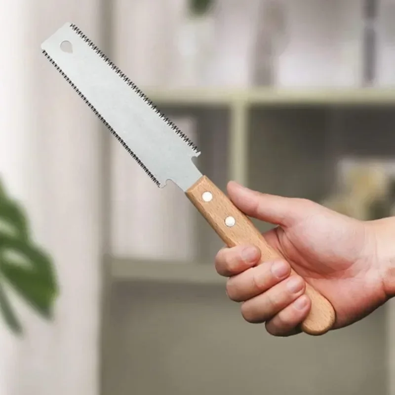 Japanese Woodworking Small Hand Saw Double Edge Blade Cutting 6-inch Blade Handsaw PVC Pipe Cutting DIY Project Triple Speed Saw