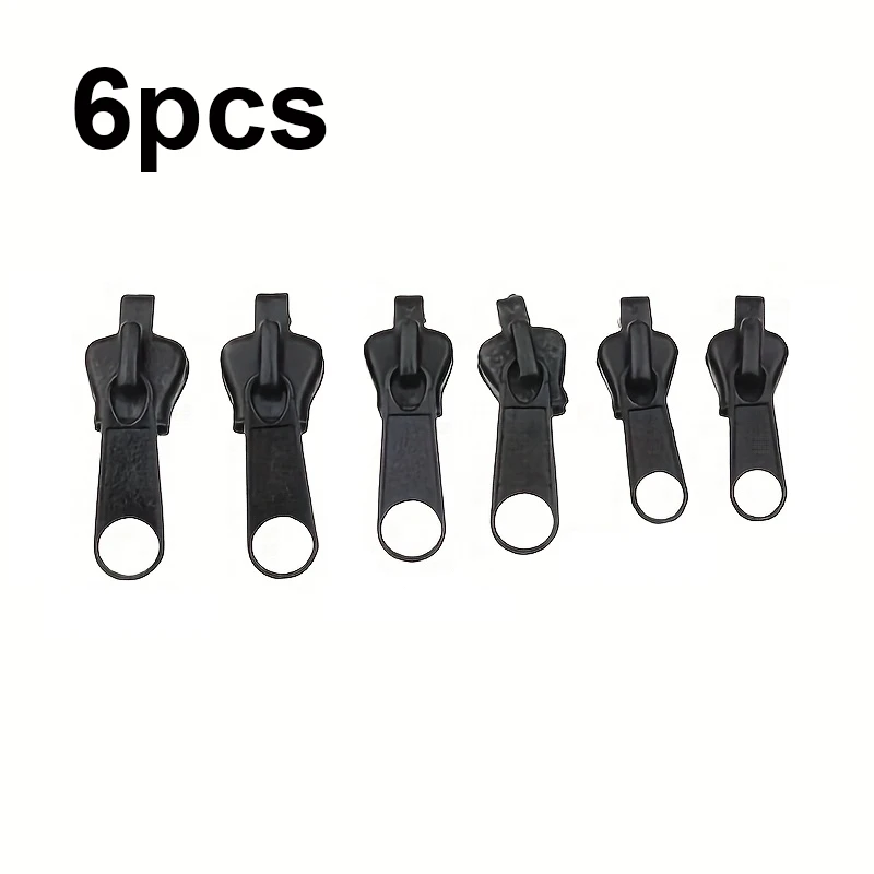 6 Adet Evrensel Fermuar Tamir Takımı - Sürgülü, Çıkarılabilir ve Yeniden Kullanılabilir Fermuar Başlığı ile Anında Fermuar Onarımı, 3 Boyut