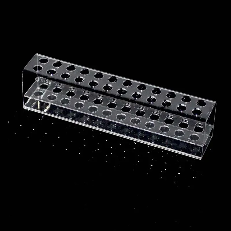 Clear 24 Slots Acrylic Eyeliner Lip Liner Pencil Holder Makeup Display Stand Organizer Makeup Brushes Shelf Cosmetic Storage Box 3