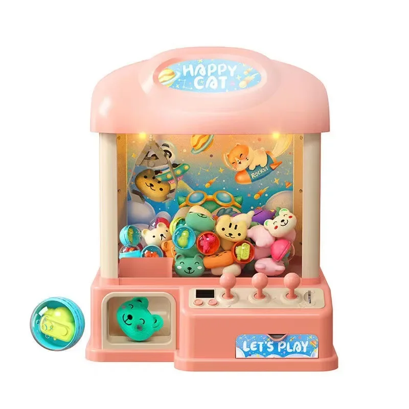 Children's Claw Machine Small Household Coin Clip Toy Machine Boys and Girls Mini Game Equipment Vending Machine Grab Prize Toys 5