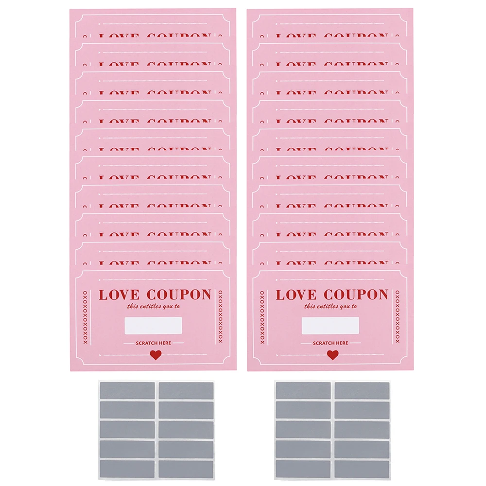 Romantic Scratch-Off Love Coupons - Creative Gift Set