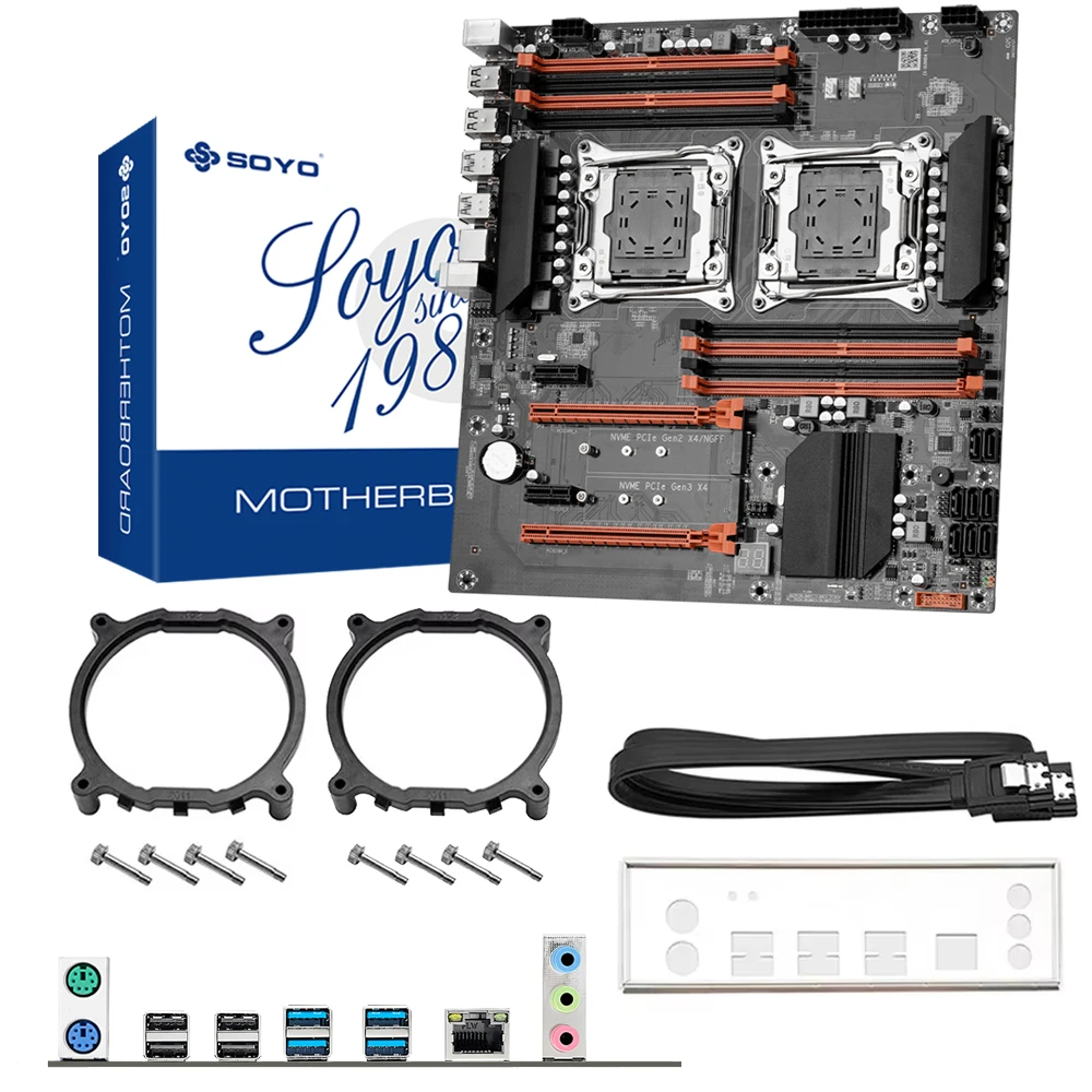 SOYO X99 Dual CPU Motherboard Kit lntel Xeon E5 2680 V4*2&DDR4
