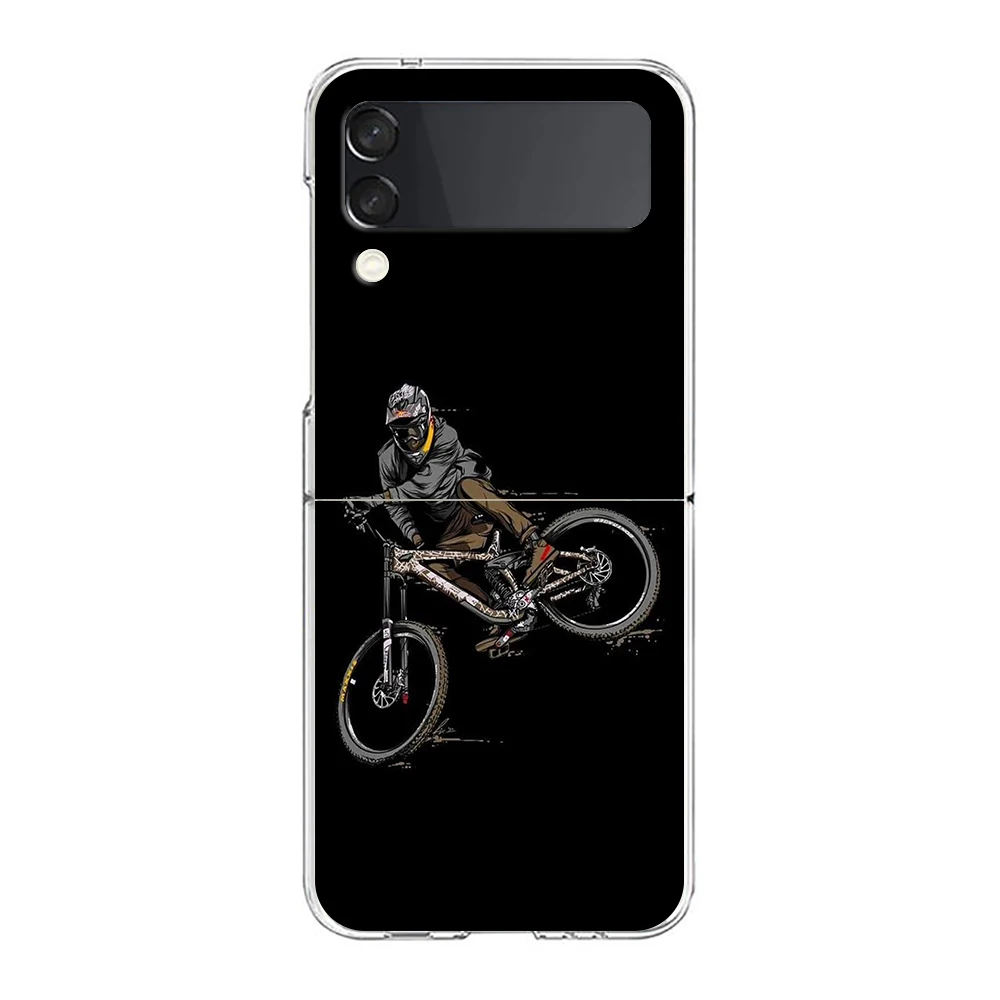 Rugged Mountain Bike Art Hard Folding Phone Case