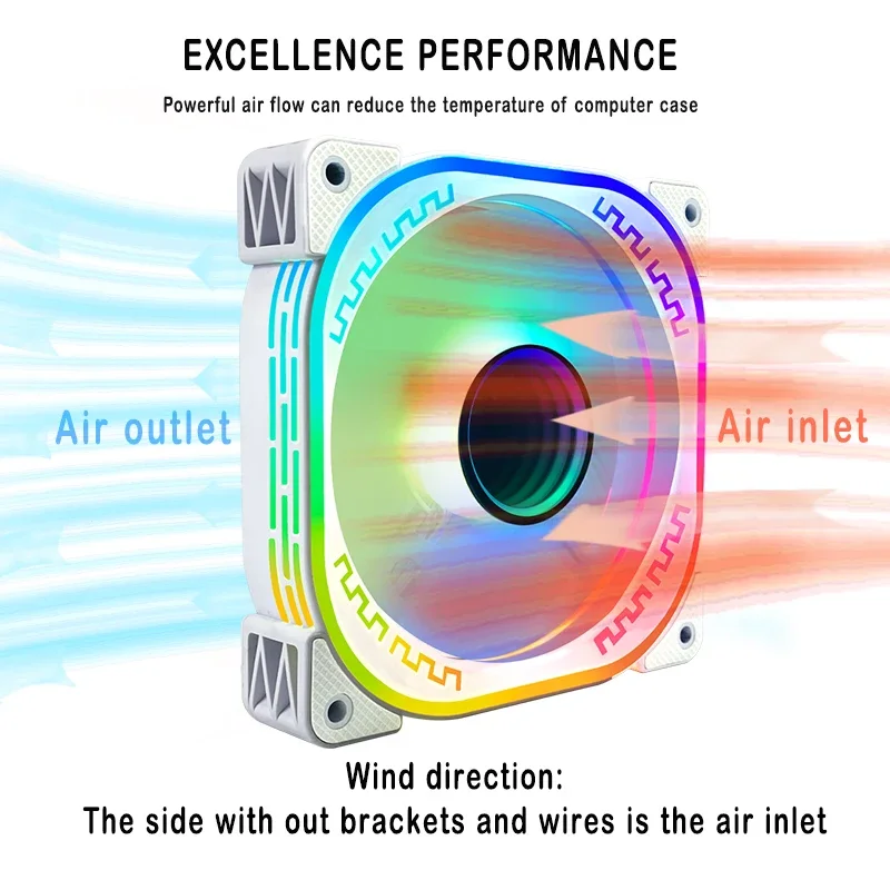 Fan argb 120mm Ar12pro Cooling Cooler 4pin Computer Case Can 5v3pin Unlimited Space 12cm Ventilador IWONGOU Pc Kit Fans Heatsink