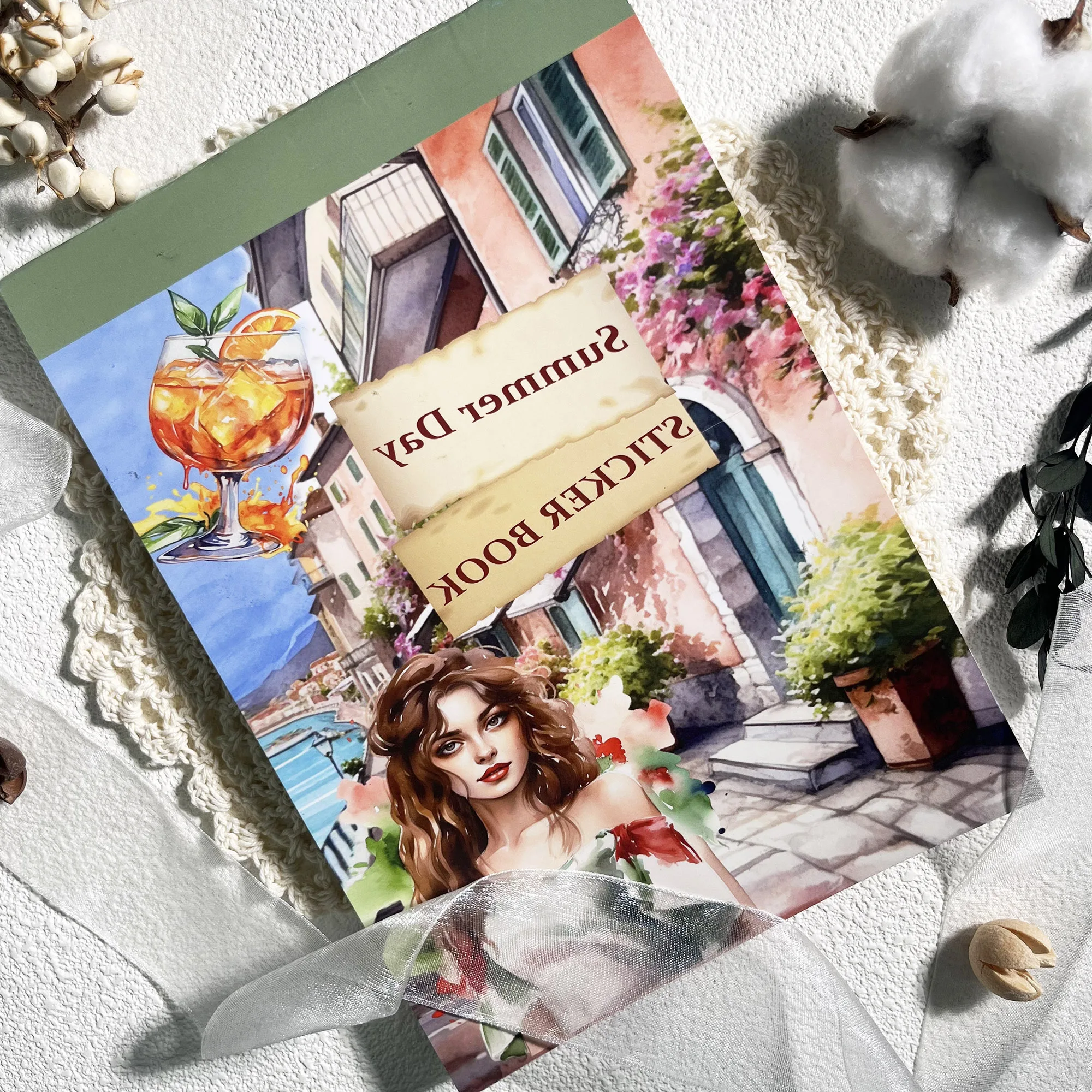 JAI IMAN 대형 PET 장식 다이 컷 스티커 북, 저널, 예술 공예, 스크랩북 용품, 20 매 